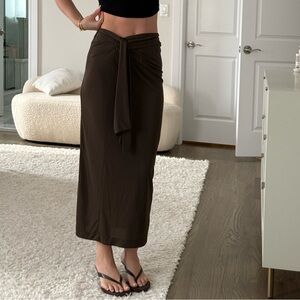 Zara Chocolate Brown Maxi Skirt